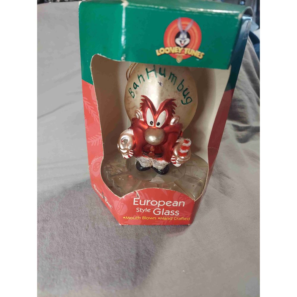Santa's Best Looney Tunes European Style Glass Mouth Blown Hand Crafted Ornament